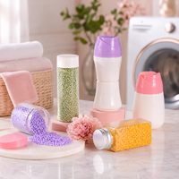 Bouteille vide transparente en PET pour perles de parfum pour lessive avec bouchon à vis pour emballage de parfum en marque blanche en gros