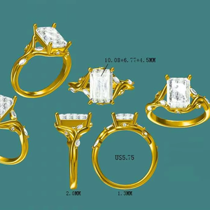 3 Carat Yellow Gold Marquise Cut Diamond Tension <b>Set</b> IGI Certified Cocktail <b>Ring</b> for <b>Women</b> - Product Image 1