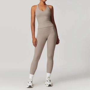 High Quality Women's Yoga <b>Bra</b> Sets Leggings Quick Dry Eco-Friendly <b>Bamboo</b>/Cotton/Spandex Workout Gym Clothing Wholesale Fitness - Product Image 1