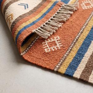 Alfombra de Lana Tejida a Mano Más Vendida - Antideslizante, Pelo Medio, Base de Lona de Algodón, con Flecos - Product Image 6