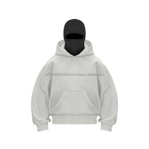 Nouveau Hoodie Balaclava Unisexe Élégant Personnalisé Imprimé Brodé Délavé à la Pierre Épais Imperméable 100% Coton Hiver Homme Fermeture Éclair Intégrale - Product Image 6