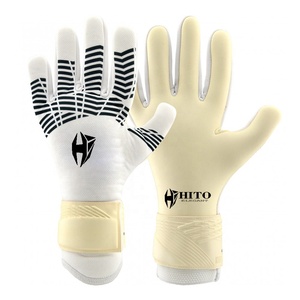 Gants de gardien de but personnalisés, paume avant en latex humide et sec, latex négatif enroulé, dos en maille, latex et silicone imprimés, sangle attachée - Product Image 2