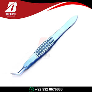 Pinzas Anguladas de Sutura Castroviejo Premium, Acero Inoxidable, Herramienta Oftálmica para Agarrar Tejidos Microscópicos, Instrumentos Quirúrgicos, CE ISO - Product Image 5