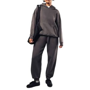 Conjunto Deportivo de Yoga para Mujer, Invierno, Color Sólido, Spandex/Poliéster, Transpirable, Ecológico, 2 Piezas, Largo Completo, para Correr - Product Image 1