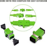 Kabel Patch Fiber Optik Single Mode SC/APC Berlapis Baja SIMPLEX 9/125um OS1/OS2 Kompatibel LSZH Putih 25m Modem Router Luar Ruangan