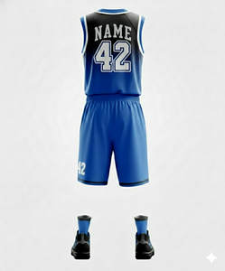 Conjunto de Uniforme de Baloncesto WARPRO Personalizado en Camuflaje Azul, Sin Mangas, Cuello en V, Unisex, para Adultos, Todas las Temporadas, Ropa Deportiva Sublimada - Product Image 1