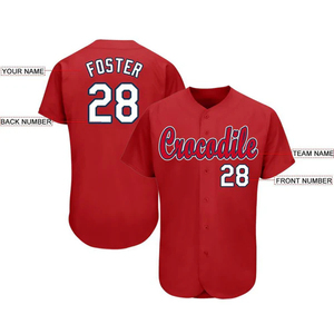 Maillot de baseball tendance USA à boutons intégraux pour jeunes, adultes, hommes et femmes – Vente en gros - Product Image 2