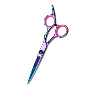 Professional J2 Japanese Stainless Steel <b>Barber</b> Hair Cutting Scissors New Fashionable Salon Sharp Straight <b>Blade</b> Multi-Color - Product Image 1
