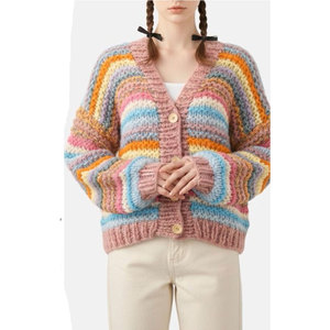 Cárdigan de Mujer, Tejido Suave, Manga Larga, Cierre de Botones, Estilo Casual para Uso Diario - Product Image 2