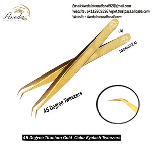 Pince à cils à pointe en fibre pour extensions de cils volume, avec logo personnalisé, impression dorée, marque privée - Product Image 5