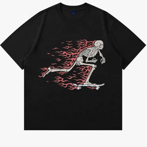 Hip Hop Longline T-shirts Mode imprimé Ras Du Cou Coton T-Shirt À Manches Courtes Premium conception personnalisée imprimé hip hop T-shirts - Product Image 1