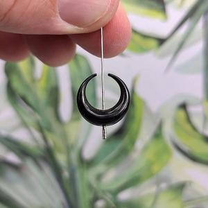 Joyería Artesanal de Cuerno de Búfalo para Mujer, Colgante de Luna de Cuerno de Búfalo, Collar de Luna Creciente de Cuerno de Color Natural para Mujer - Product Image 4