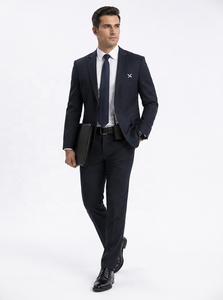 Uniformes d'aviation personnalisés à manches longues pour pilotes et personnel de cabine |   Bleu marine |   Uniforme du superviseur des services du salon d'accueil aéroportuaire pour hommes - Product Image 2