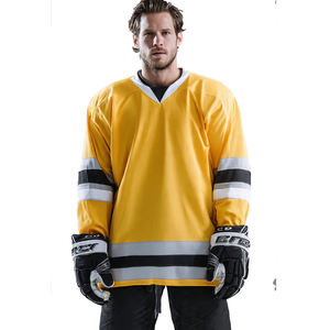 Maillot de hockey sur glace à manches longues pour homme, coupe ample, imprimé équipe de hockey, hauts de maillot de hockey pour homme - Product Image 1