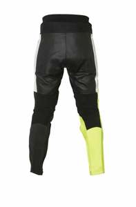 Pantalones de Motocicleta de Cuero Vacuno Genuino Negro – Estilo Racing - Product Image 2