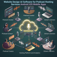 Podcast Hosting Hizmetleri Web Sitesi Tasarımı Android iOS Mobil Uygulamalar WordPress Shopify Eklentisi Yapay Zeka E-ticaret Yazılımı