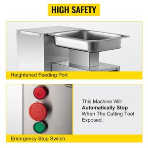 Affettatrice Elettrica Commerciale 110V, Capacità 1100LB/H, 750W, con Lama da 3mm per Preparazione Alimenti in Ristoranti - Product Image 4