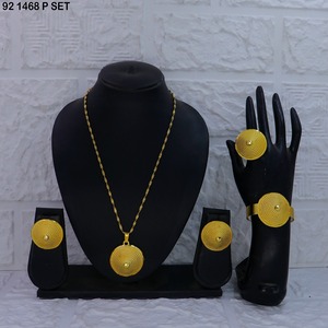 Collier de mode plaqué or de qualité supérieure, vente en gros, bijoux de mariage indiens, bijoux à pièces arabes, ensemble arabe - Product Image 1