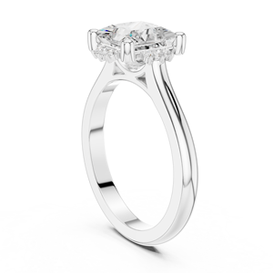 Anillo de Compromiso de Oro de 14K con Diamantes Cultivados en Laboratorio para Mujer, Certificado IGI, Estilo Geométrico Clásico - Product Image 3