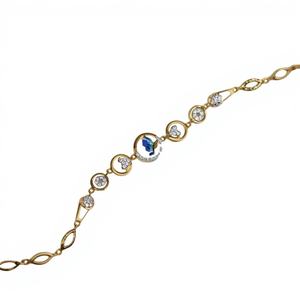 กำไลข้อมือดีไซน์หรูหราสีทองประดับเพชรทรงตาปีศาจ ประดับด้วยเพชรคิวบิกเซอร์โคเนียสุดหรูสำหรับผู้หญิง เหมาะสำหรับใส่ไปงานปาร์ตี้ - Product Image 4