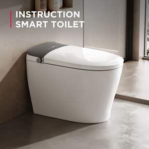Smart ADA Height Pump-Assisted Blackout Flush LED Display One Piece Bidet <b>Toilet</b> Instant <b>Warm</b> Water Heated <b>Seat</b> Smart <b>Toilet</b> - Product Image 2