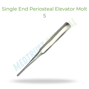 Elevador periostal de un solo extremo Molt 5, instrumento quirúrgico dental para elevación de tejidos - Product Image 2