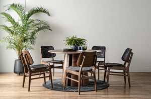 Mid Century Modern Dining <b>Chair</b> Solid Wood Frame Armless with <b>Padded</b> Seat for Home Apartment Villa and Restaurant - Product Image 2