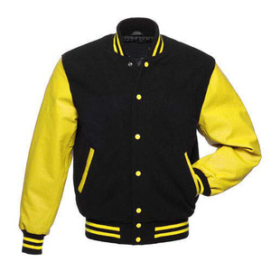 Veste de baseball pour homme, manches 100% cuir, 100% laine de qualité, broderie chenille personnalisée, dernier modèle - Product Image 5