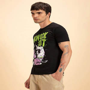 Camisetas personalizadas para hombre, cuello redondo, manga corta, 100% algodón, bordado, estampado, ajuste Extragrande - Product Image 3