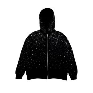 Sweat-shirt à capuche surdimensionné pour homme avec imprimé à pois scintillants, en polyester tricoté, style streetwear décontracté, style automne - Product Image 6