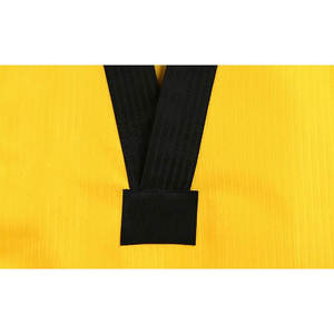 Uniforme de Taekwondo Amarillo para Niños, de una Pieza, de Algodón Transpirable, Corte Regular, Ropa de Artes Marciales para Niños, Incluye Cinturón Blanco - Product Image 4
