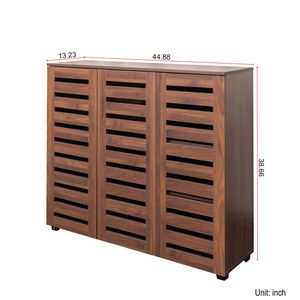 Scarpiera in Legno a 5 Ripiani con Ripiani Regolabili, Organizer per Ingresso con Ante a Persiana per la Conservazione delle Scarpe - Product Image 6