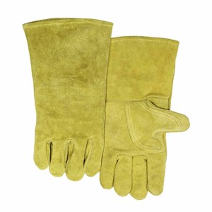 Gants de soudage en cuir de vachette pleine fleur résistants à l'abrasion pour travaux lourds, lutte contre les incendies, construction et barbecue - Product Image 4