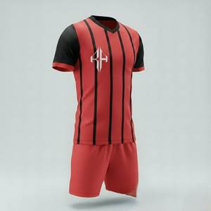 Uniforme de Fútbol para Hombre de Manga Corta con Cuello en V, 100% Poliéster, Calidad Premium, Personalizable, Transpirable, con Logotipo Personalizado por RIVIAN ATLANTIC - Product Image 3