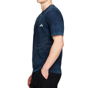 Camiseta transpirable y ligera para hombre, lavada al ácido, teñida lisa, al por mayor, disponible en stock - Product Image 3