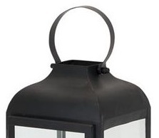 Vente en gros de lanternes en métal et en verre avec finition métallique noire mate, lanternes à bougies pour la décoration extérieure et intérieure, personnalisables - Product Image 2