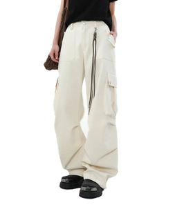 Pantalones Cargo de Hombre, Elegantes, de Cintura Media, Corte Regular, Invierno, Sólidos, Simples, de Poliéster/Algodón - Product Image 3