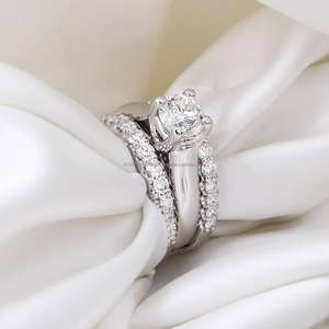 IGI/GIA Lab Grown Cut Diamond Vintage 14k jaune mariage/bague de fiançailles unisexe or blanc fin pour anniversaire fête-digne - Product Image 1