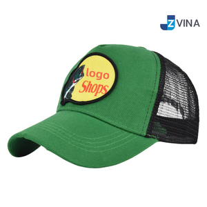 หมวกแก๊ปตาข่ายปักโลโก้แบบกำหนดเอง หมวกเบสบอลแบบ Snapback สำหรับโปรโมชั่นกลางแจ้ง - Product Image 1