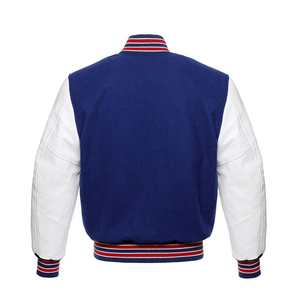 Veste varsity réversible à capuche pour homme avec design léopard/à pois, tissu en laine et manches en cuir véritable - Style streetwear - Product Image 4