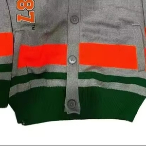 Customized Women's FAMU <b>Cardigan</b> Knitted Quick Dry V-neck Embroidered Anti-Shrink Casual Front Badges Appliques - Product Image 3