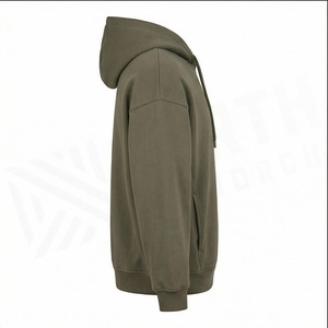 Sweat-shirt à capuche pour homme North Approach, vert olive, en polaire, coupe décontractée, poche avant, vêtement d'automne - Product Image 3