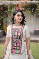 Applique brodée artisanale Banjara pour ensembles indiens et pakistanais, à coudre sur les robes traditionnelles, style vintage