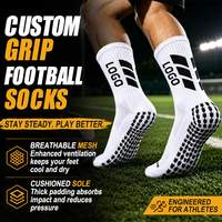 Chaussettes de football personnalisées à forte valeur ajoutée Chaussettes à prise en main d'usine Chaussettes antidérapantes