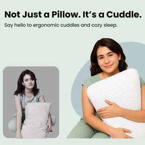 Best 2-Sided 2-Sided Curved Design New Trending Woven Technique Adjustable Ergonomic Cervical Memory Foam Pillow for Beds - Product Image 4