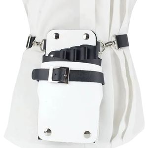 Estuche profesional blanco para tijeras con correa de contraste, bolsa para herramientas de barbero, funda de cuero sintético para tijeras de peluquero, OEM ODM - Product Image 3
