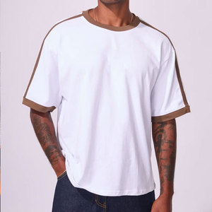 T-shirt col en V, style décontracté, tendance, uni, vintage, tricoté, coupe régulière, extensible, logo personnalisé sur le devant, séchage rapide - Product Image 5
