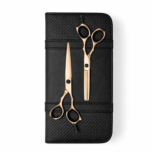 Ciseaux de coiffure professionnels texturisants Rose Gold Mountain, qualité salon premium, en acier inoxydable, outils de barbier - Product Image 3