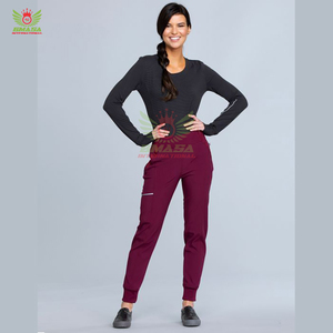 Ensembles d'uniformes médicaux personnalisés OEM de haute qualité, couleur unie, respirants, séchage rapide, en coton tricoté, design streetwear unisexe - Product Image 4