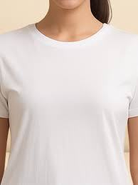 T-shirt en coton pour femme, coupe slim, manches courtes, uni, basique, personnalisable avec logo, vente en gros - Product Image 4